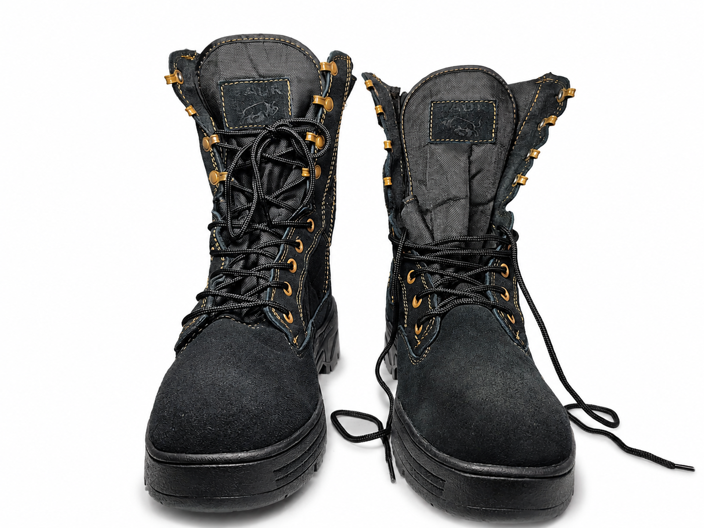 Men's Tactical Jungle Combat Boots Leather Nylon Side Zip Military Rubber Outsole - Image 7