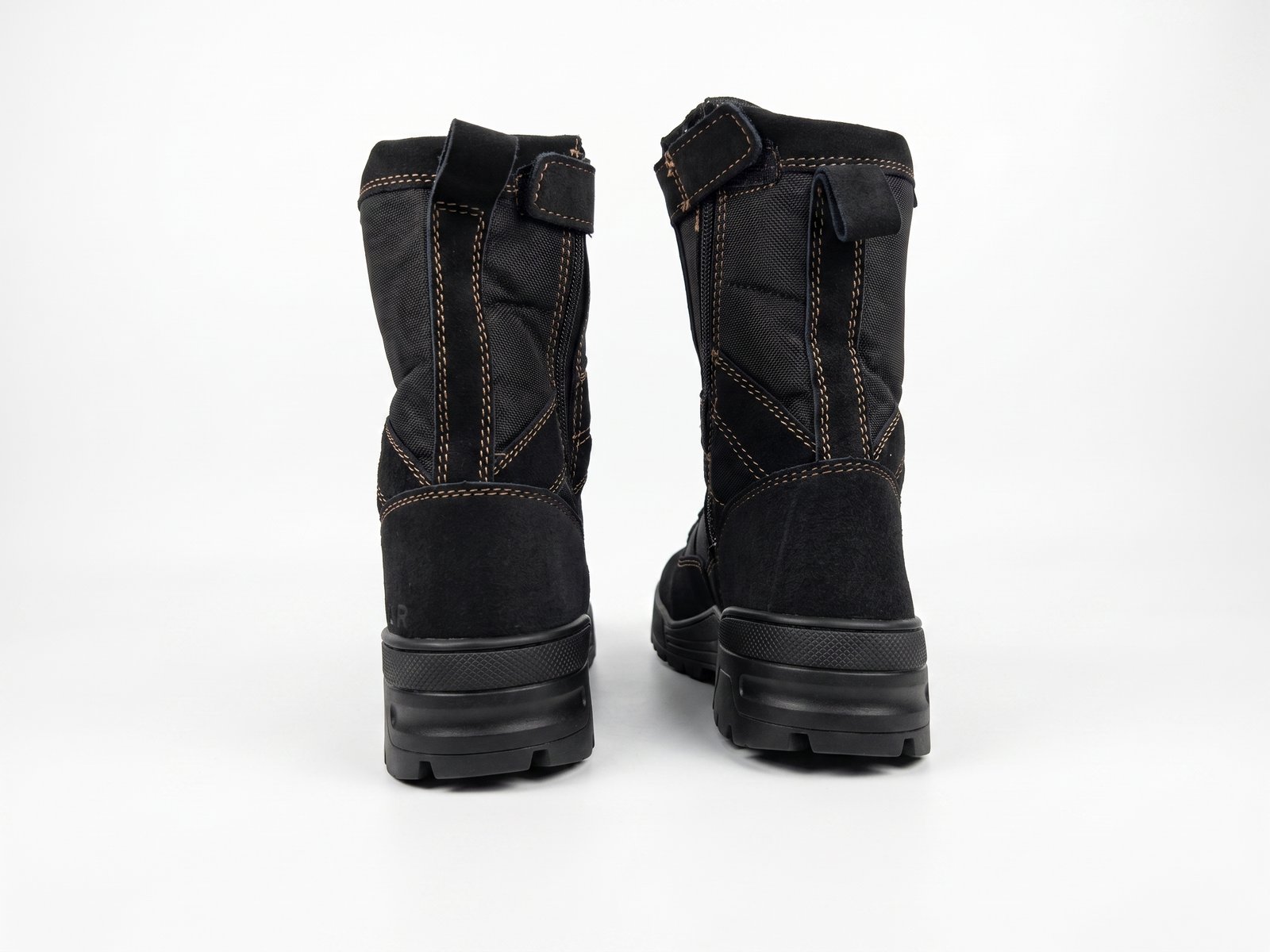 Men's Tactical Jungle Combat Boots Leather Nylon Side Zip Military Rubber Outsole - Image 3